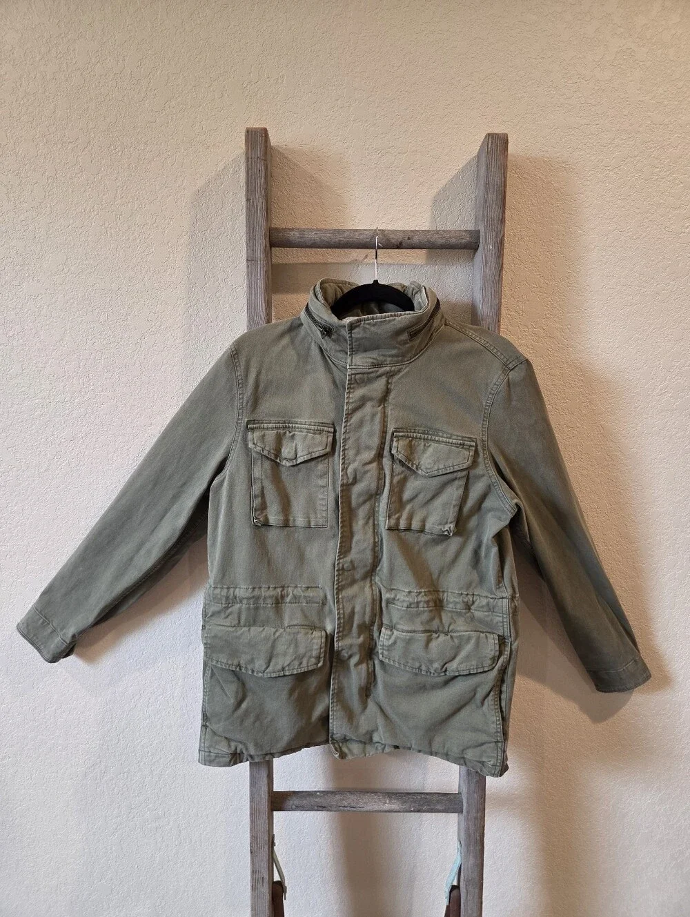 Old Navy Women's Olive Green Military-Style Jacket - Size Small